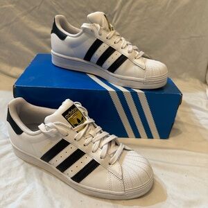 Adidas Classic White and Black Sneakers